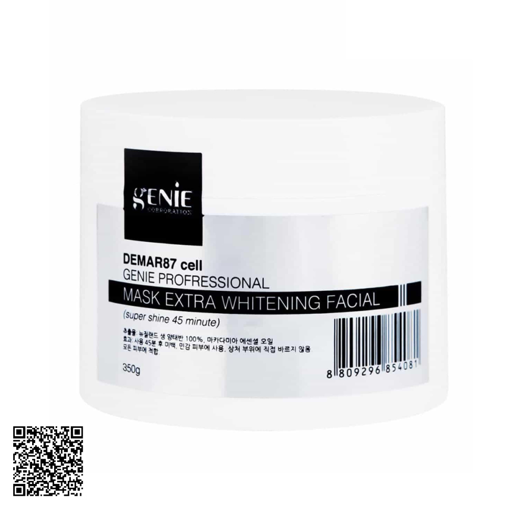 Kem Ủ Kích Trắng Da Mặt Nhau Thai Cừu Genie Demar87 Cell Profressional Mask Extra Whitening Facial