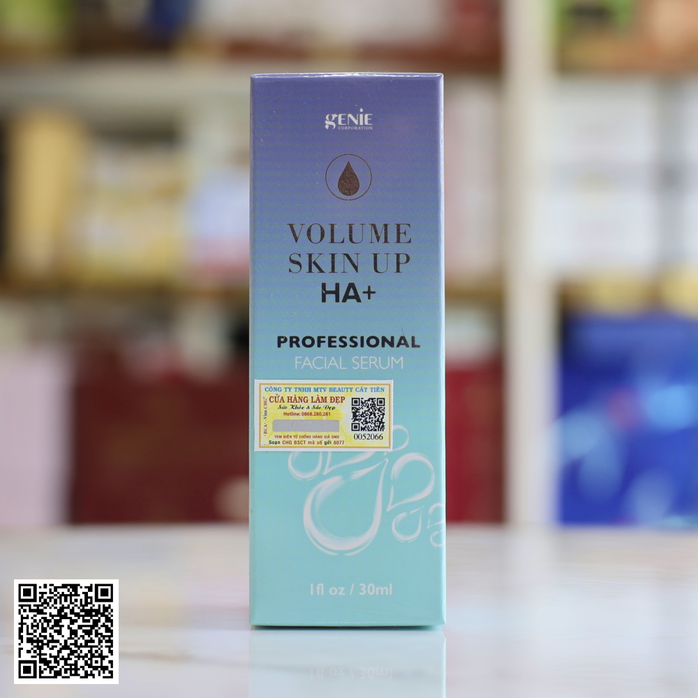 Serum Dưỡng Ẩm Genie Natural Glow Volume Skin Up HA+ Hàn Quốc 30ml