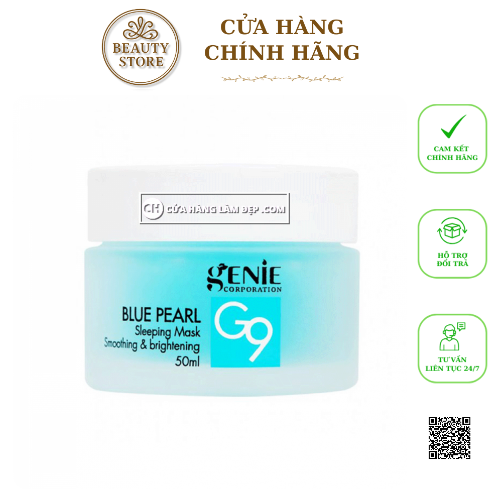 Mặt Nạ Ngủ Genie Blue Pearl Sleeping Mask G9 Smoothing & Brightening