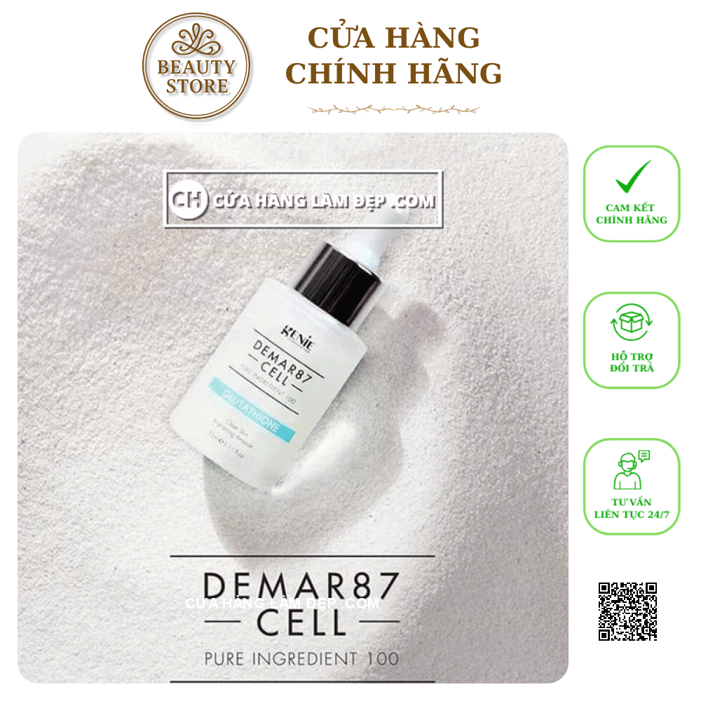 Huyết Thanh Dưỡng Trắng Genie Demar87 Cell Glutathione