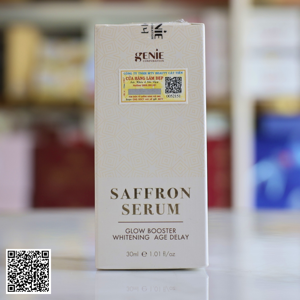 Serum Nhụy Hoa Nghệ Tây Genie Saffron Serum Glow Booster Whitening Age Delay