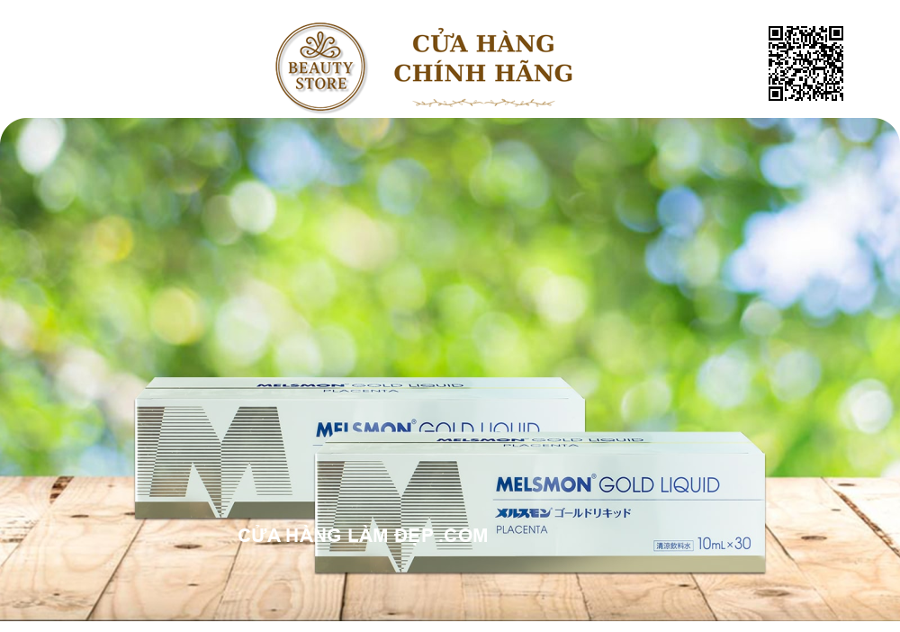 Nước uống nhau thai heo Melsmon Gold Liquid (Hộp 30 ống x 10ml)