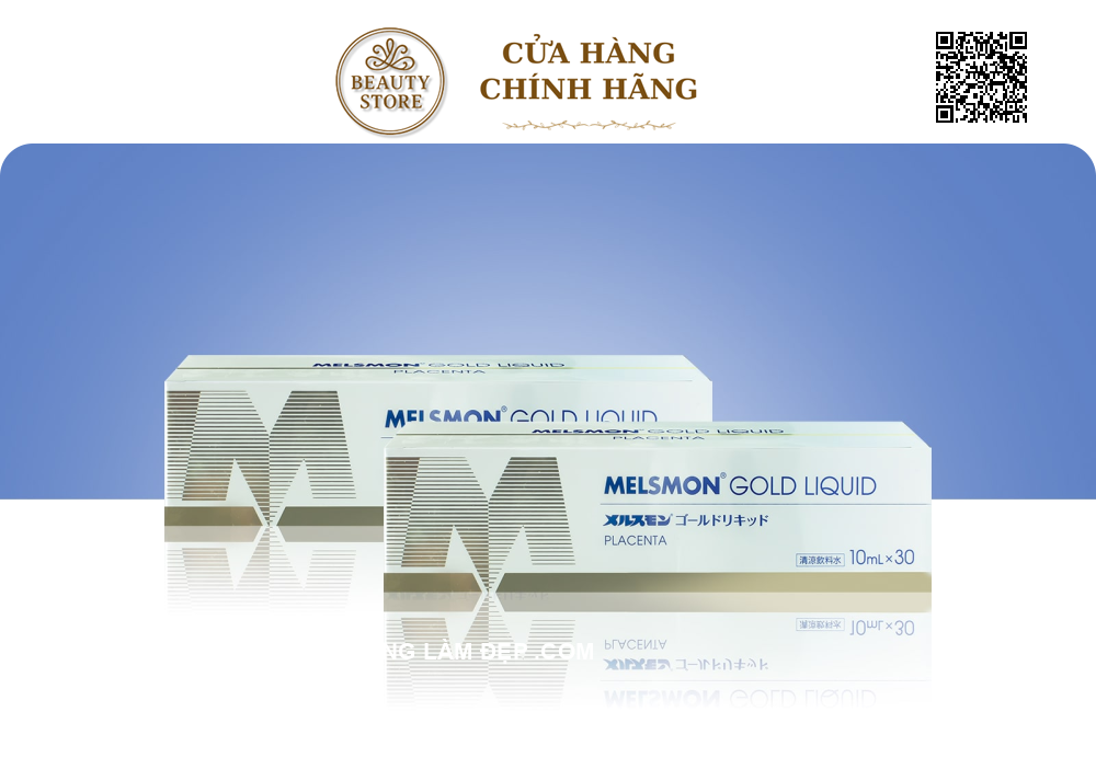 Nước uống nhau thai heo Melsmon Gold Liquid (Hộp 30 ống x 10ml)