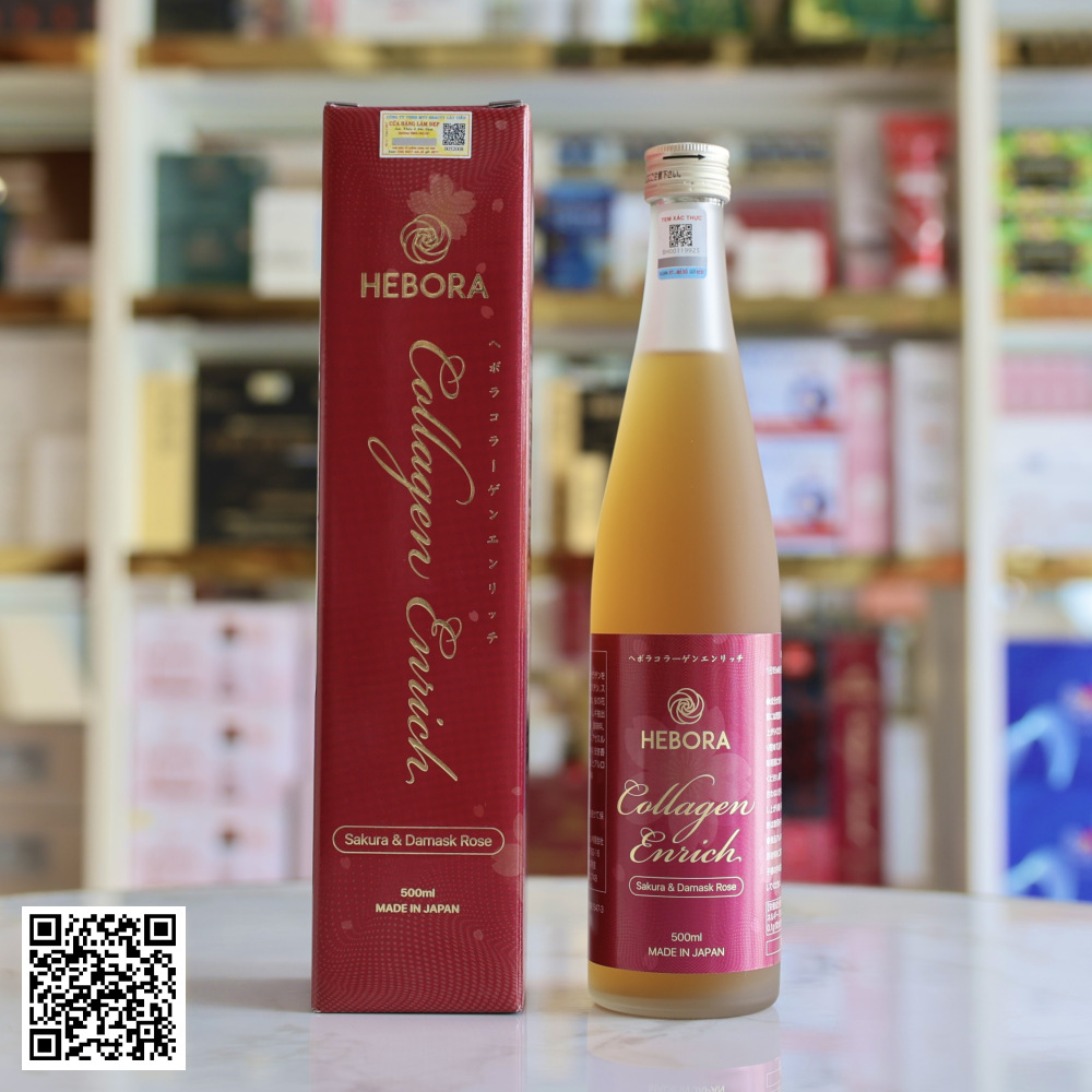 Nước Uống Hebora Collagen Enrich Nhật Bản 500ml 