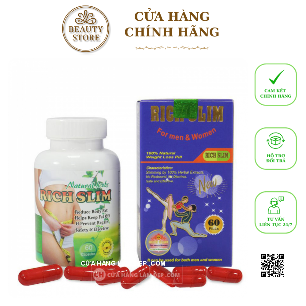 Viên Uống Rich Slim USA Mẫu Mới 2019