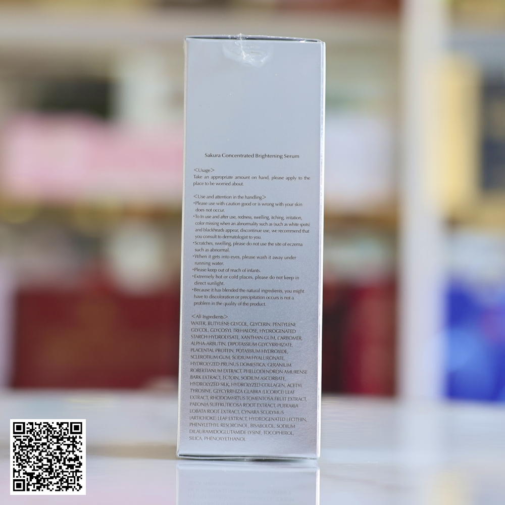 Serum Dưỡng Da Trắng Sáng, Giảm Các Dấu Hiệu Lão Hóa Sakura Concentrated Brightening Serum Từ Nhật Bản