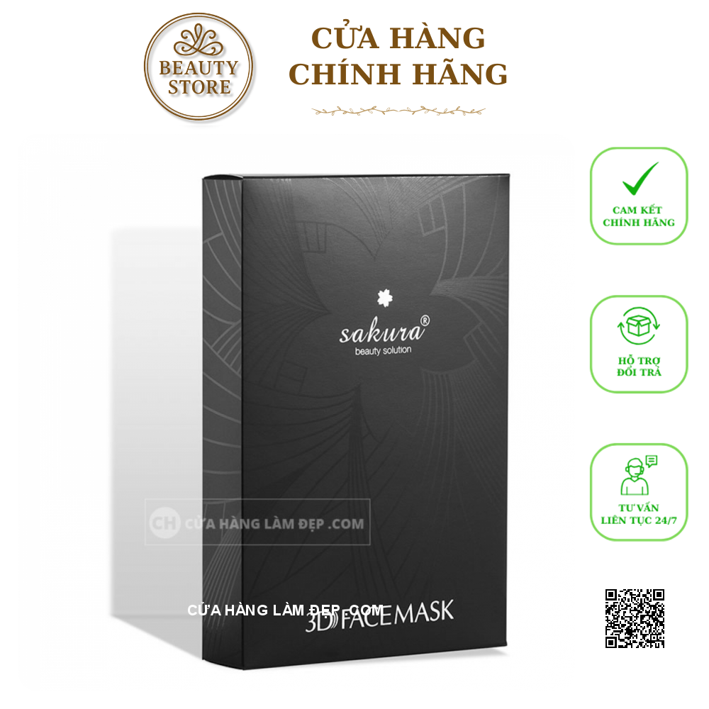 Mặt Nạ Nâng Cơ, Cấp Ẩm Và Làm Sáng Da Sakura 3D Face Mask
