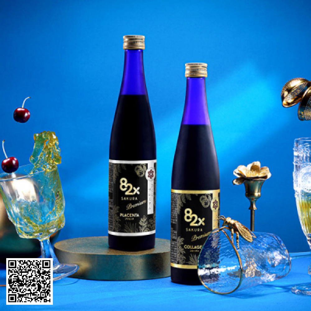  Combo 2 Chai Collagen Và Tinh Chất Nhau Thai Placenta 82x Sakura Nhật Bản