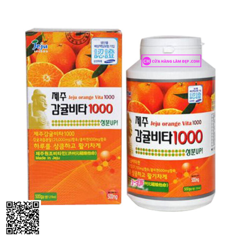  Viên Ngậm Vitamin C Jeju Orange 500g Hàn Quốc ( Mẫu Mới 2021) 