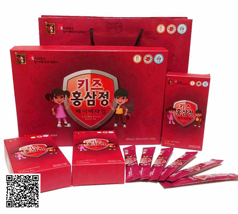 Nước Hồng Sâm Sanga Baby Giúp Trẻ Tăng Sức Đề Kháng Hộp 30 Gói Hàn Quốc 