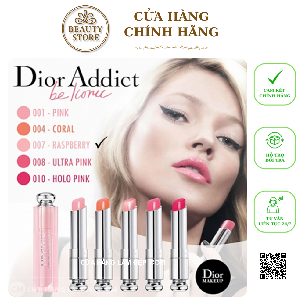 Son Dưỡng Dior Addict Lip Glow 007 Raspberry Màu Hồng Tím