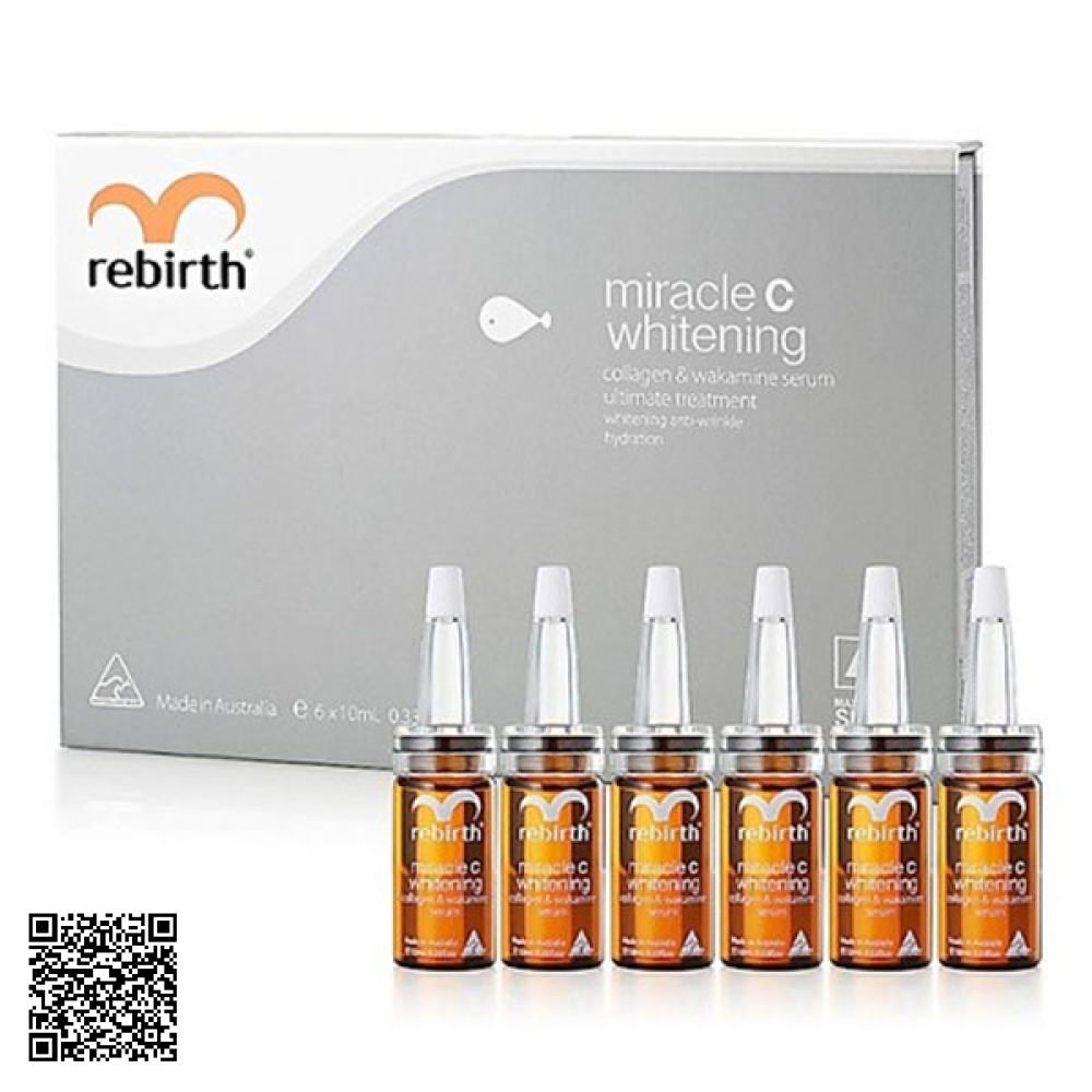 Bộ 6 Ống Serum Tế Bào Dưỡng Trắng Da Rebirth Miracle C Whitening - RM12