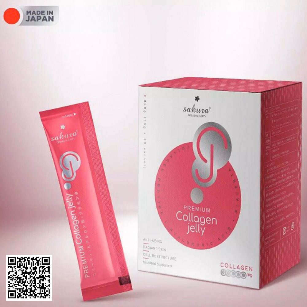  Thạch Collagen Dưỡng Nhan Sakura Premium Collagen Jelly