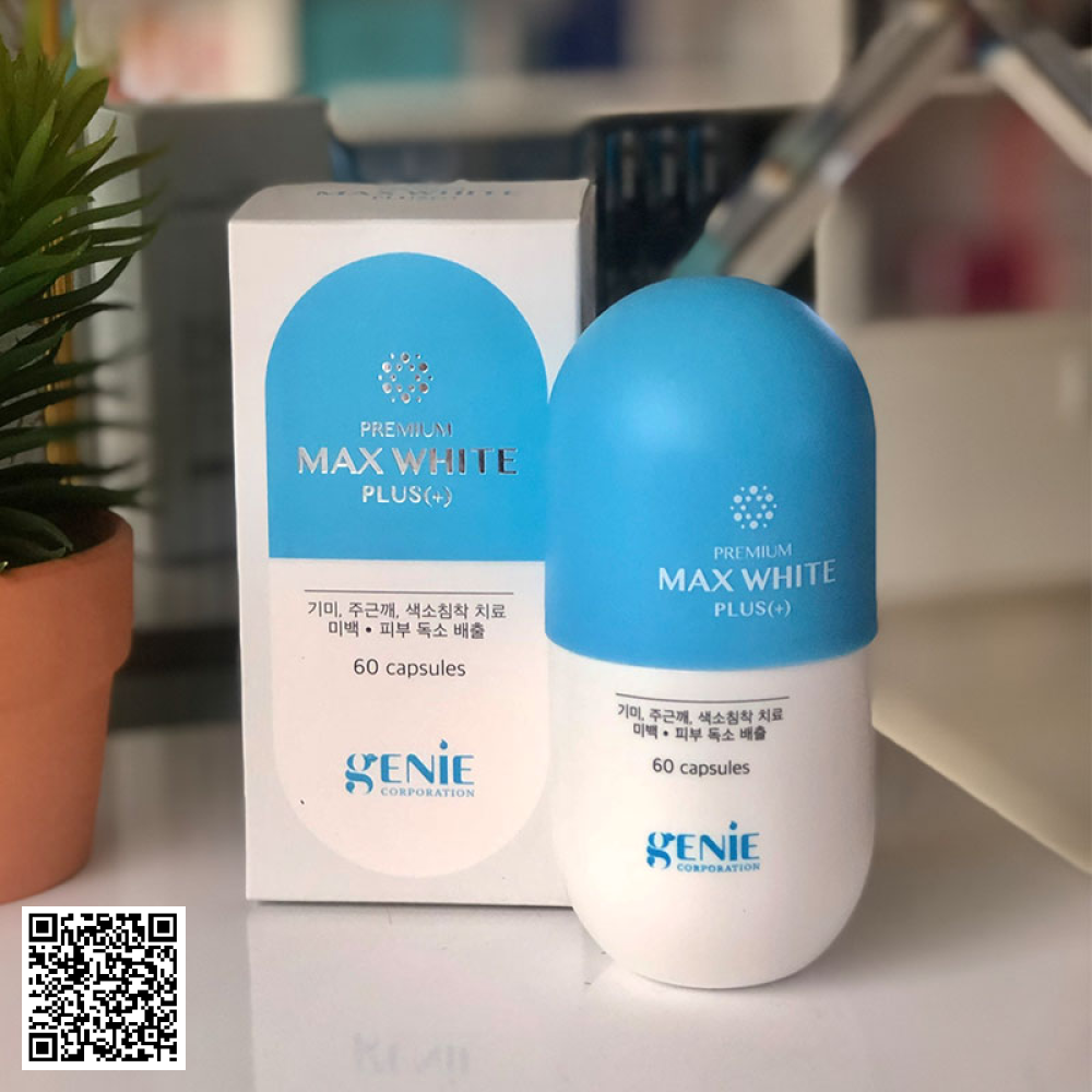 Viên Uống Trắng Da Thơm Cơ Thể Genie Max White Plus (+) Softcapsule 60 viên 