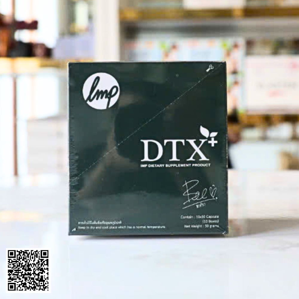 DTX+ IMP Dietary Supplement Product Viên Uống Giảm Cân Thanh Lọc Detox Cơ Thể I’mpossible Dtoxi Thái Lan Hộp 100 Viên.