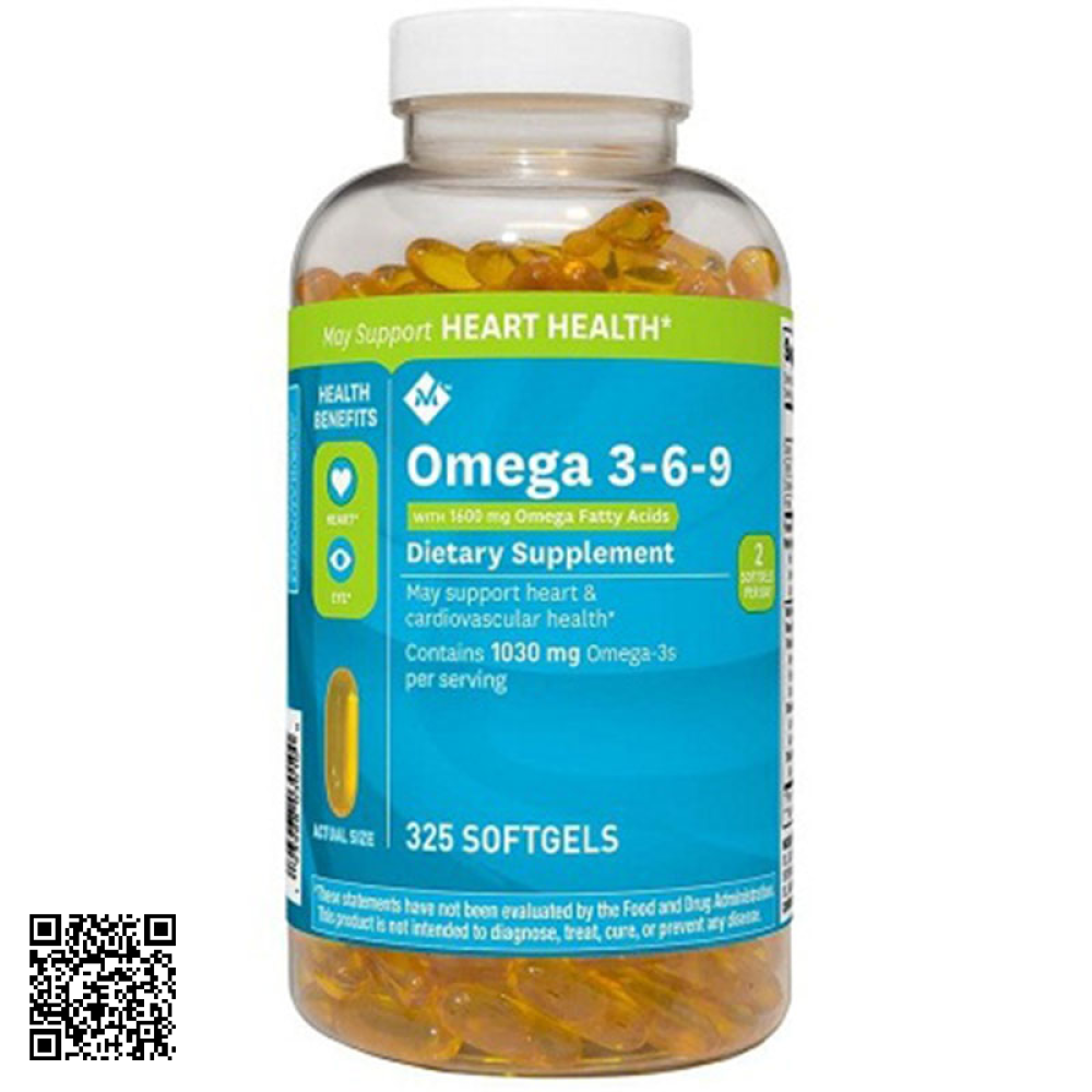 Viên uống Omega 369 Của Mỹ 325 Viên