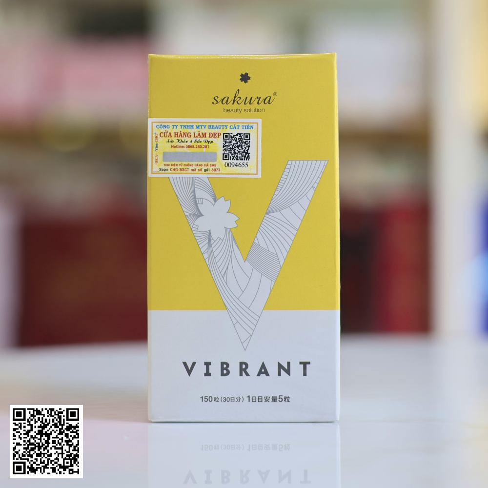 Viên Uống Trắng Da, Ngăn Ngừa Sạm Nám Sakura Vibrant Nhật Bản 150 viên