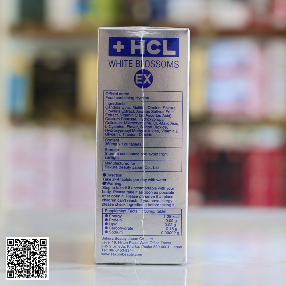 Viên Uống Giảm Nám, Tàn Nhang Và Đốm Nâu Sakura HCL White Blossoms EX Nhật Bản 120 Viên