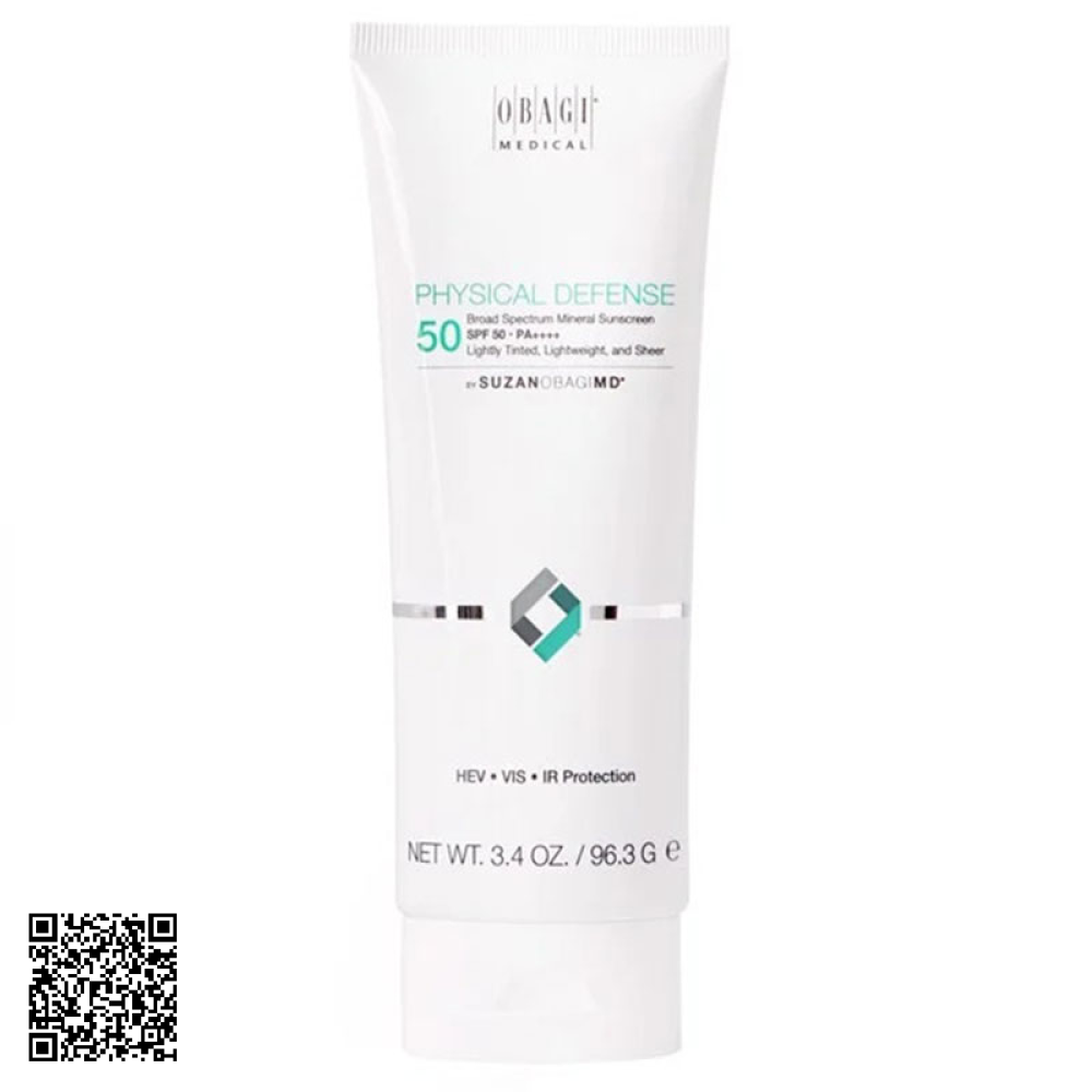 Kem Chống Nắng Vật Lý Obagi SuzanMD Physical Defense SPF 50 Mỹ 3,4OZ / 96,3g