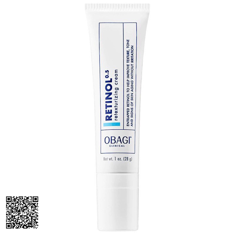 Kem Dưỡng Hỗ Trợ Ngừa Lão Hóa Obagi Clinical Retinol 0.5 Retexturizing Cream Mỹ 28g