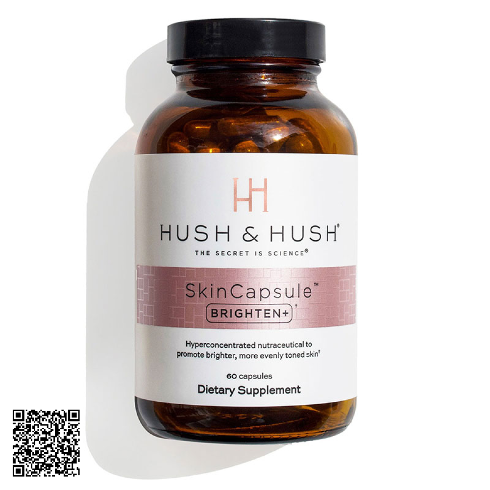 Viên Uống Giúp Làn Da Sáng Và Đều Màu Hush & Hush Skincapsule BRIGHTEN+ Mỹ 60 Viên