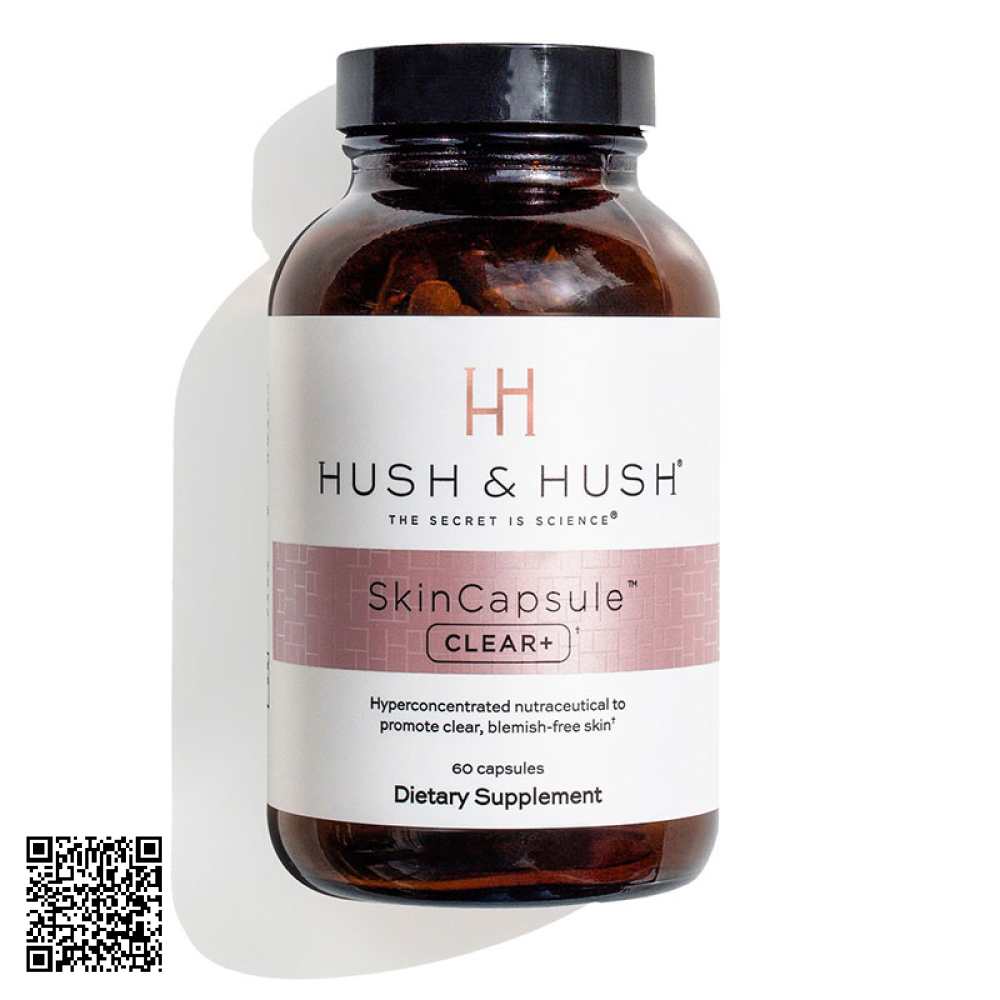 Viên Uống Giảm Mụn Hush & Hush Skin Capsule Clear+ Cao Cấp Mỹ 60 Viên