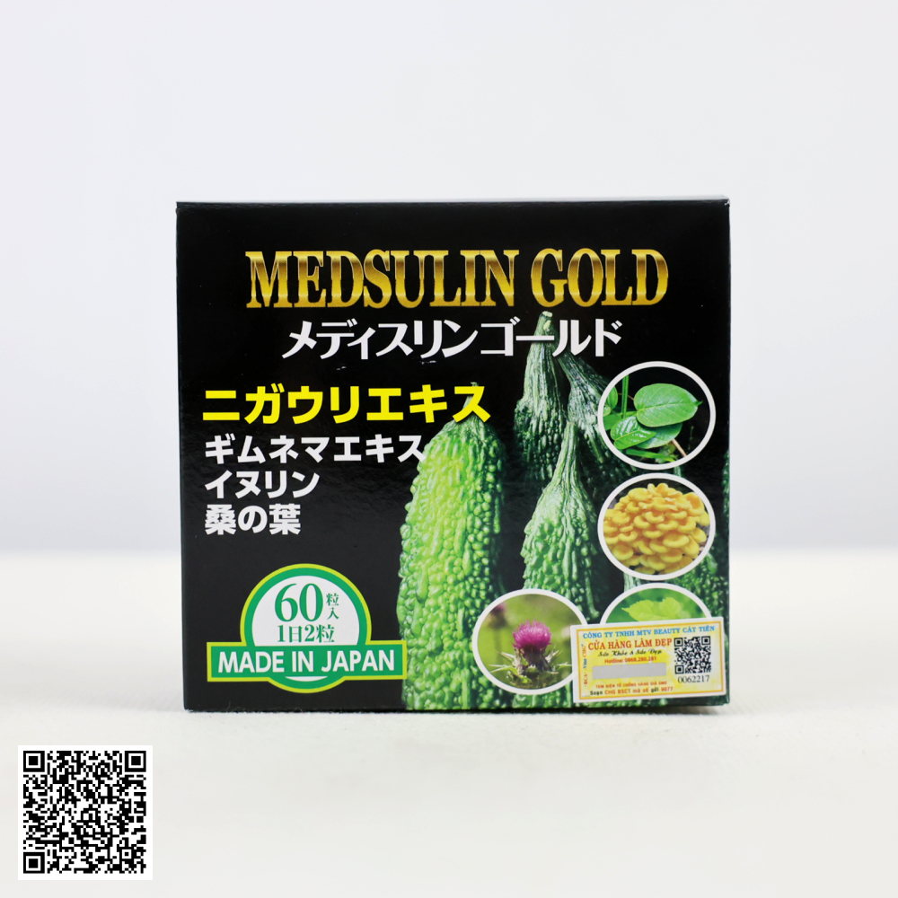 Thực Phẩm Chức Năng Viên Uống Tiểu Đường Medsulin Gold JpanWell Nhật Bản 60 Viên