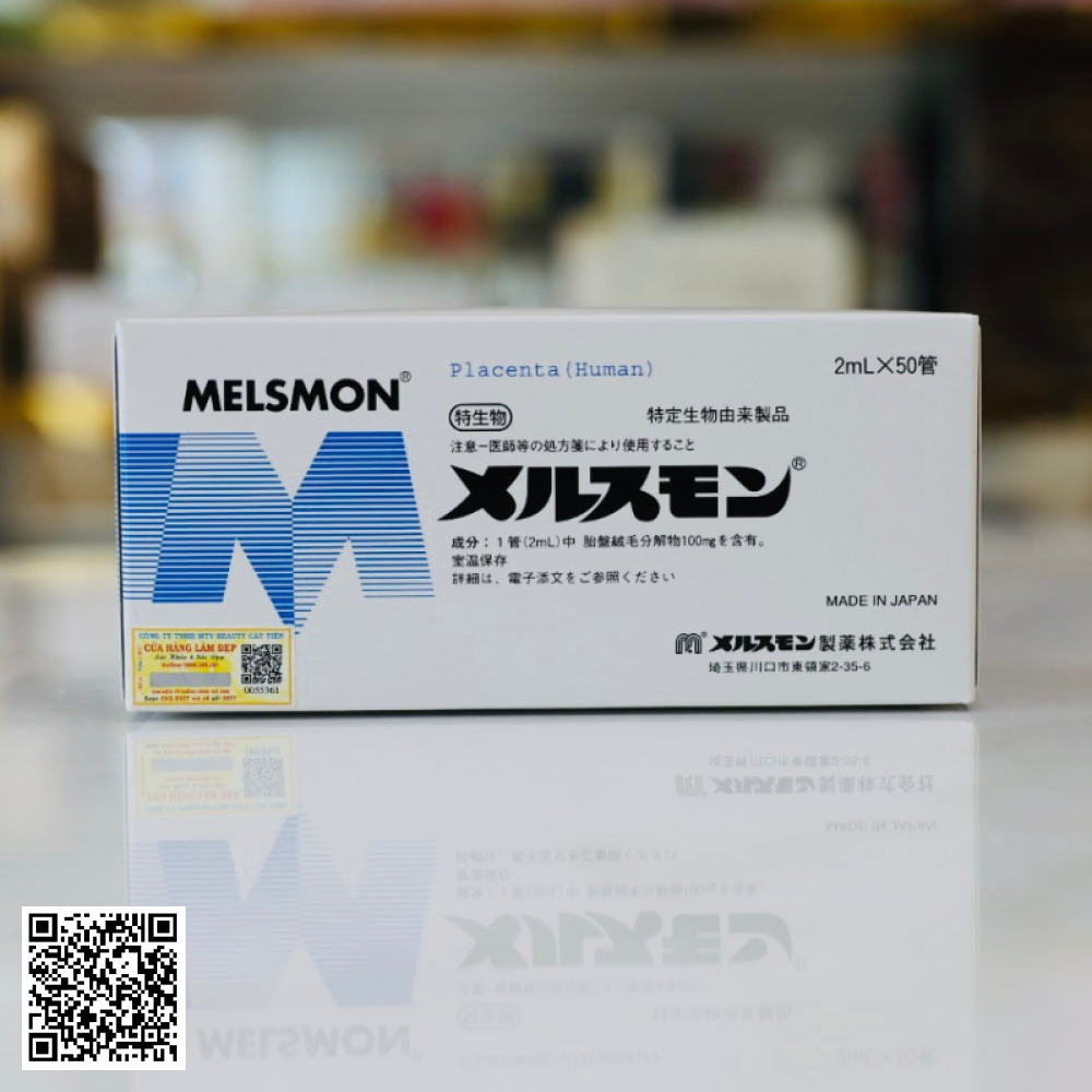 Tế Bào Nhau Thai Melsmon Placenta Nhật Bản Hộp 50 ống x 2ml