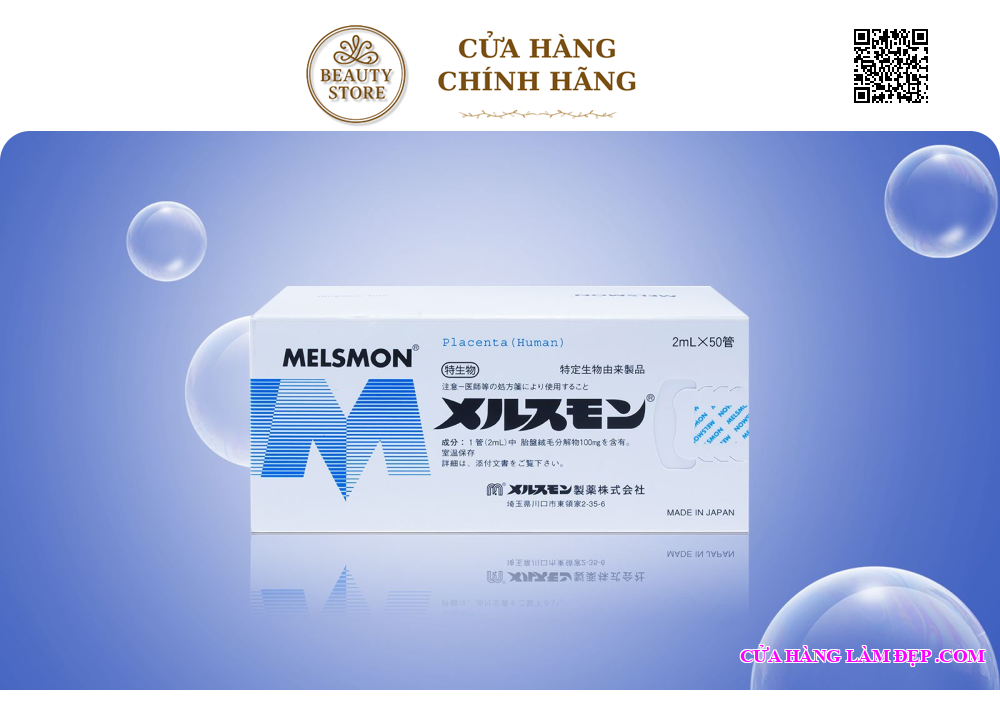 Tinh Chất Tế Bào nhau thai Melsmon Nhật Bản (Hộp 2ml x 50 ống)
