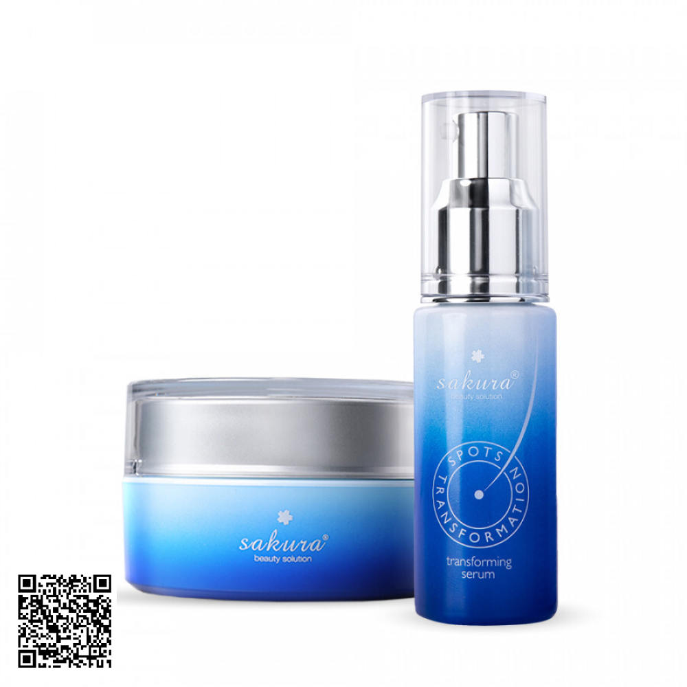 Bộ Sakura Transforming Serum & Cream Làm Mờ Vết Nám Cao Cấp Đến Từ Nhật Bản