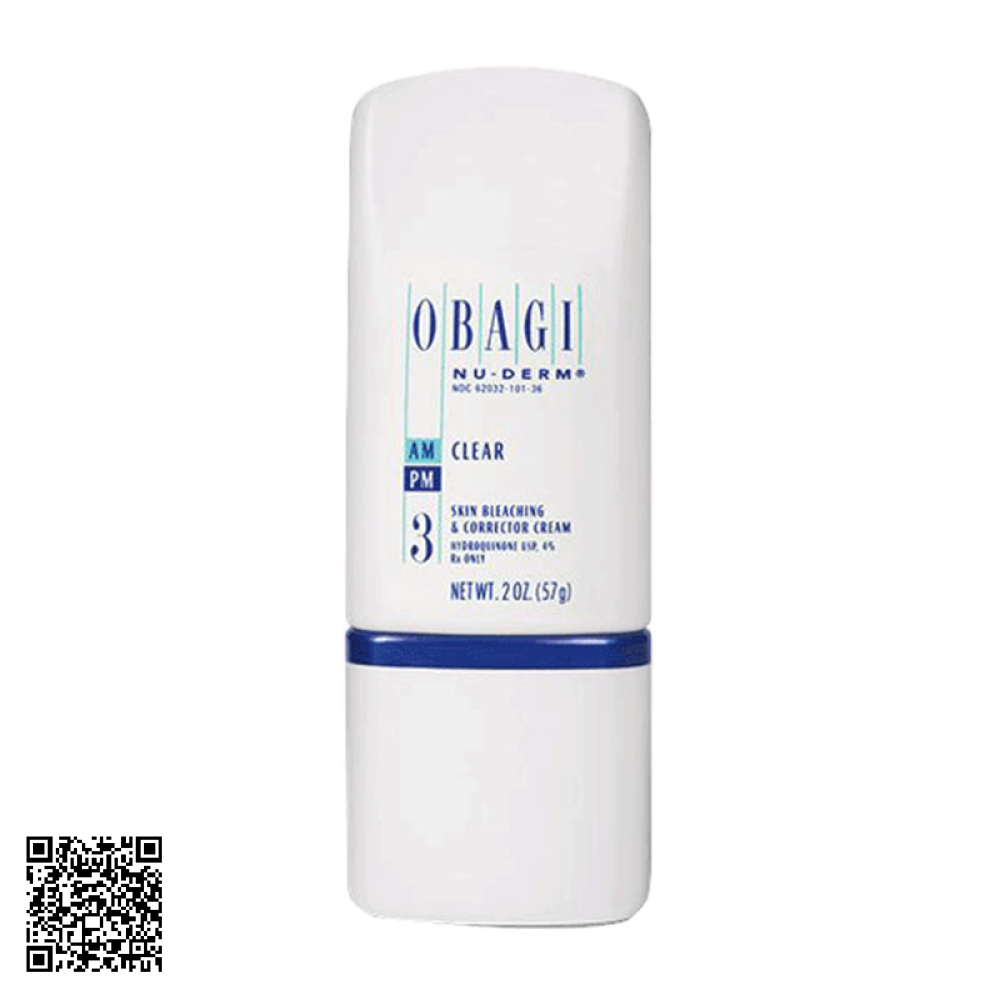 Kem Nu-Derm Clear 3 Obagi Mờ Nám Tàn Nhang Đồi Mồi 57gr Mỹ