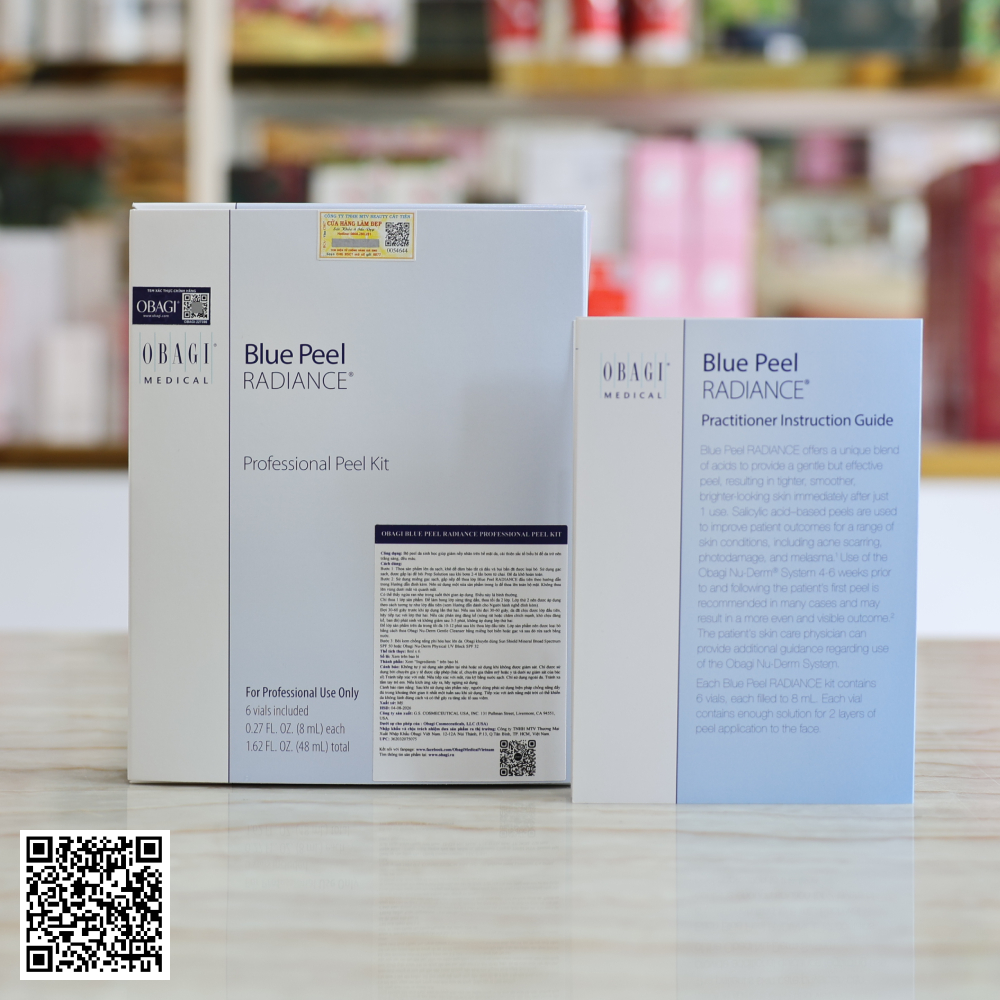 Bộ Blue Peel Radiance Kit Obagi Thay Da Sinh Học 48ml Mỹ