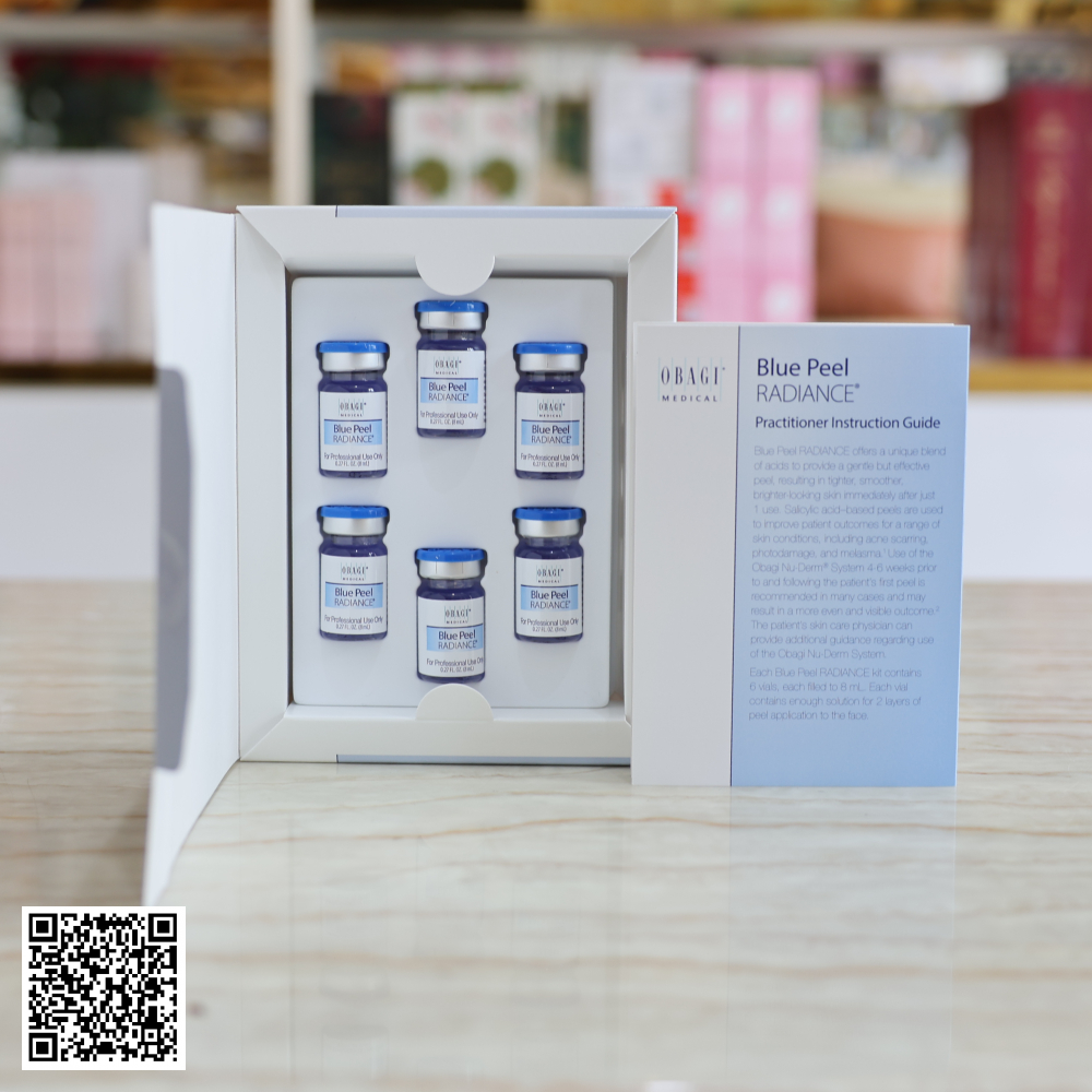 Bộ Blue Peel Radiance Kit Obagi Thay Da Sinh Học 48ml Mỹ