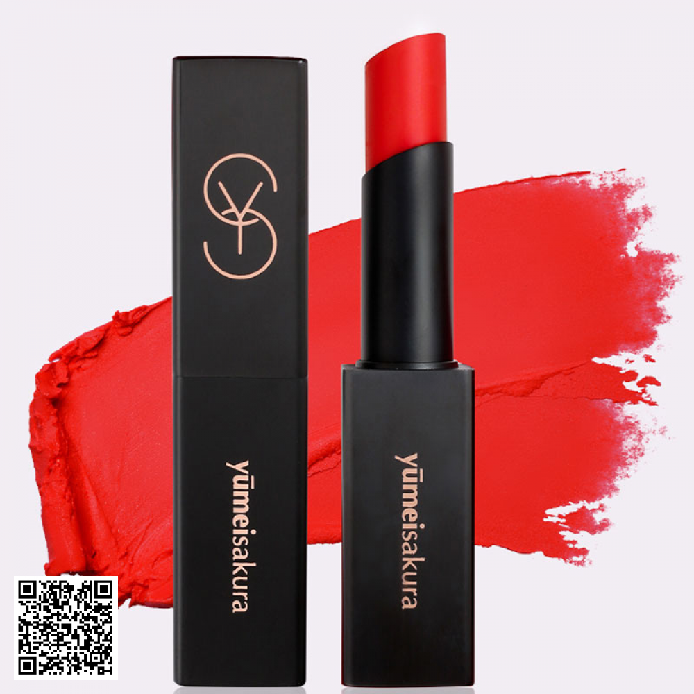 Son Lì Matte Revolution YMS07 Candy Apple Đỏ Cam Yumeisakura Nhật Bản