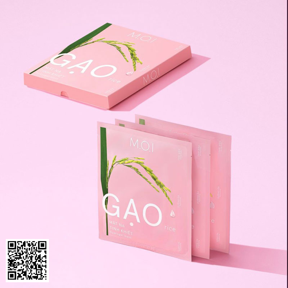 Mặt Nạ Gạo Tinh Khiết M.O.I 3 Miếng 