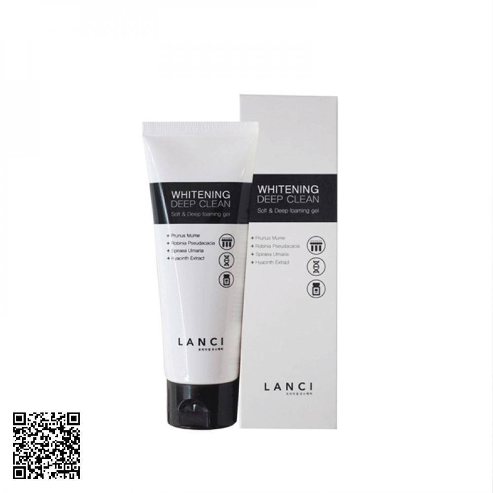 Sữa Rửa Mặt Whitening Deep Clean Lanci 100ml Hàn Quốc
