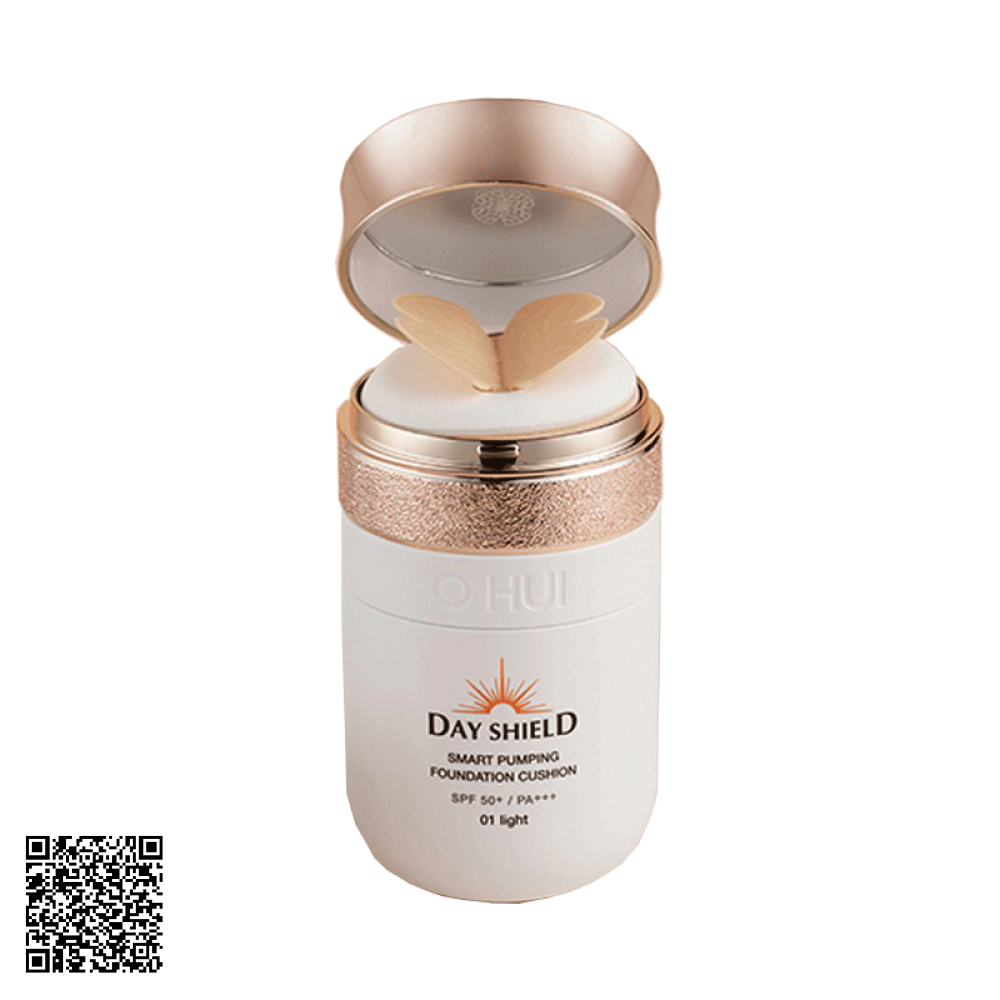 Phấn Nước Day Shield Smart Pumping Foundation Cushion SPF 50+/ PA+++ Ohui Chống Nắng Trang Điểm Hàn Quốc
