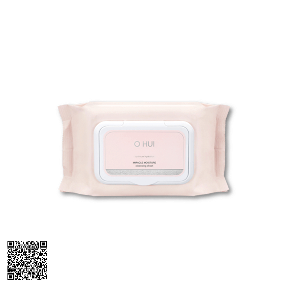 Khăn Ướt Miracle Moisture Cleansing Sheet Ohui Tẩy Trang Đa Năng 1 Hộp/100 Tờ Hàn Quốc