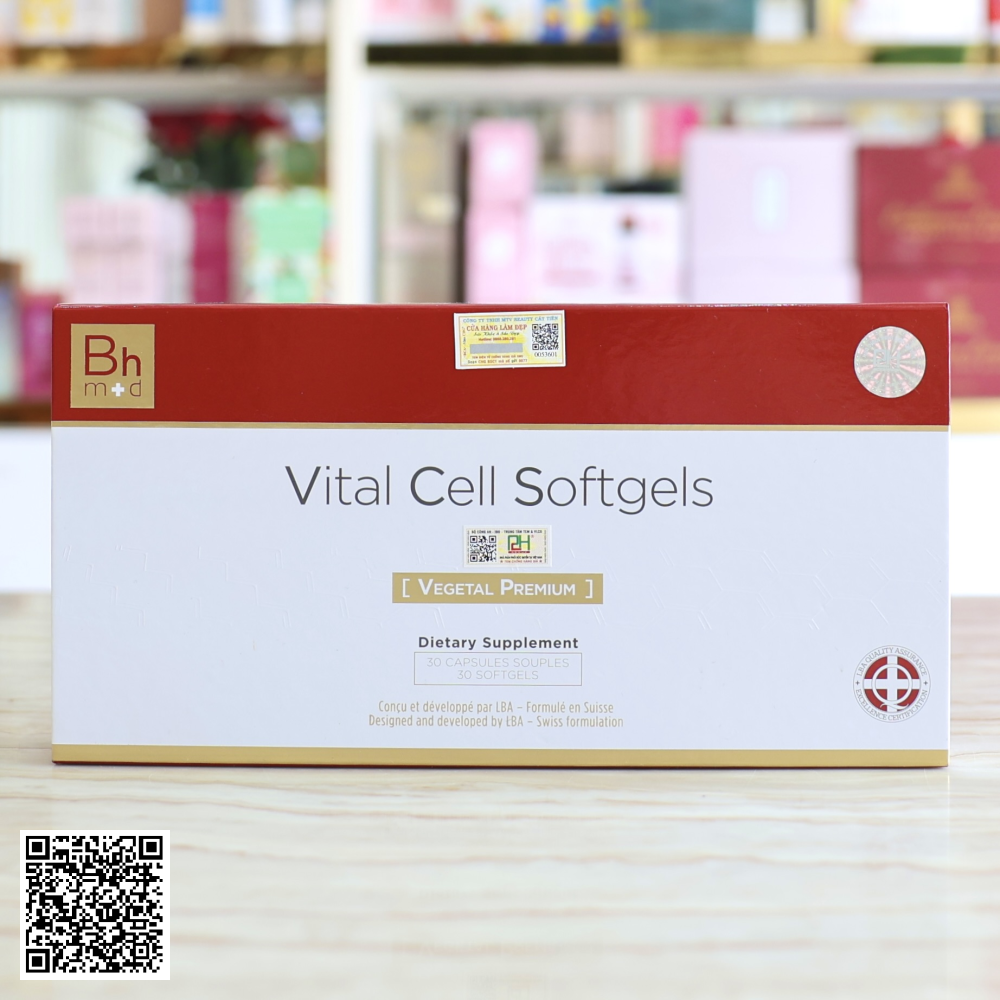 Viên Uống Noãn Thực Vật Vegetal Premium Vital Cell Softgels Bhmed Thụy Sĩ Hôp 30 Viên
