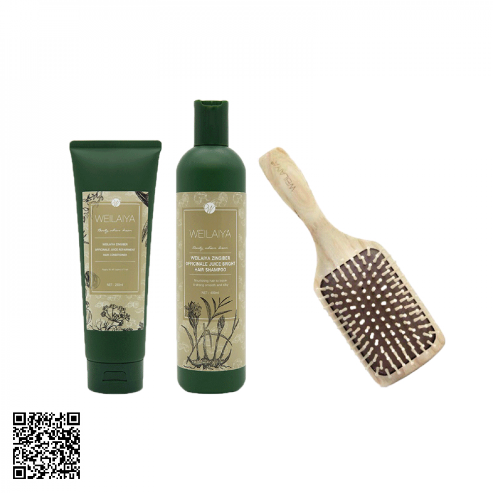Bộ Chăm Sóc Tóc Gừng Hà Thủ Ô Weilaiya Ngăn Rụng Tóc 