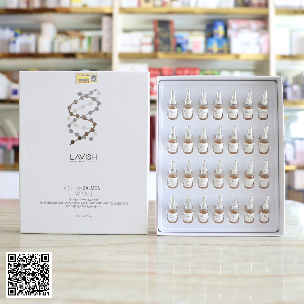 Tinh Chất DNA Cá Hồi DNA Baby Salmon Ampoule Lavish H Baby Hàn Quốc 28 Ống
