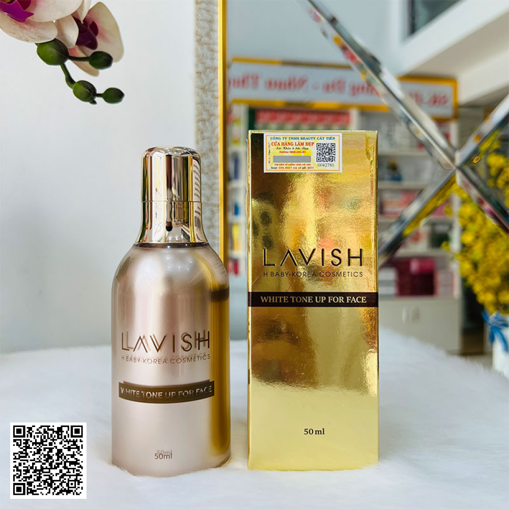 Kem White Tone Up For Face Lavish H Baby Dưỡng Trắng Da, Thay Thế Make Up Hàn Quốc 50ml