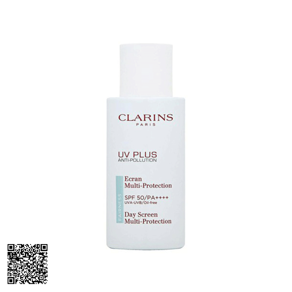 Kem Chống Nắng Fairness Clarins UV Plus Anti-Pollution SPF50/PA++++ Cho Da Mụn Và Nhạy Cảm Pháp 50ml