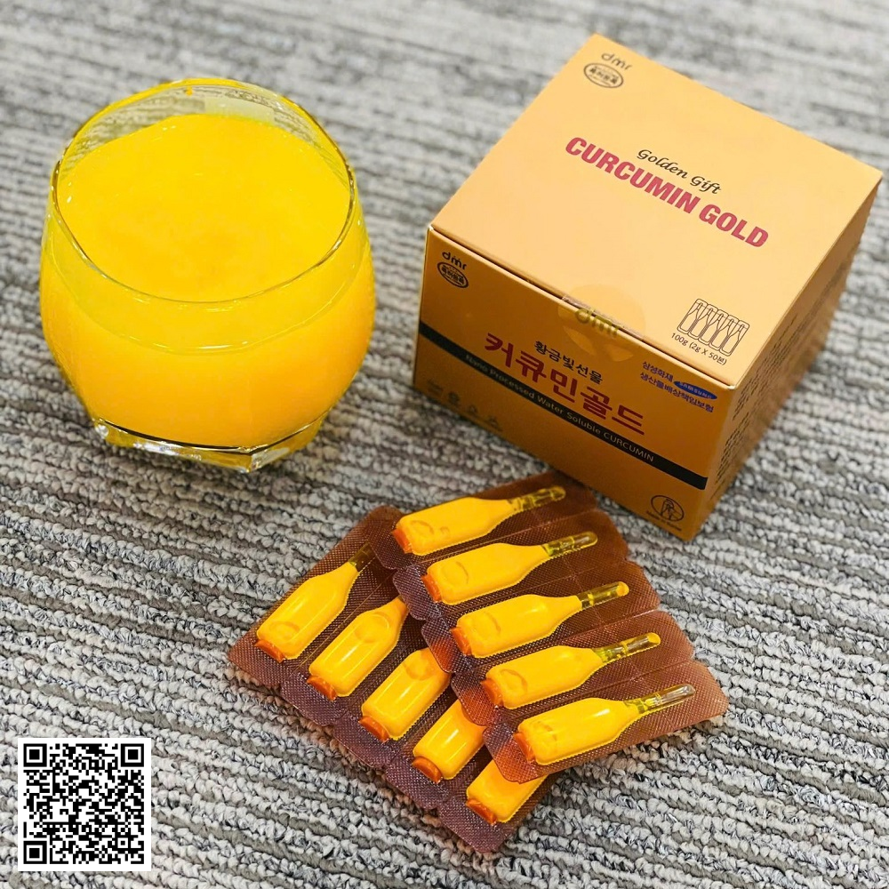 Tinh Chất Nghệ Nano Curcumin Gold Golden Gift Của Hàn Quốc Hộp 50 Tép 
