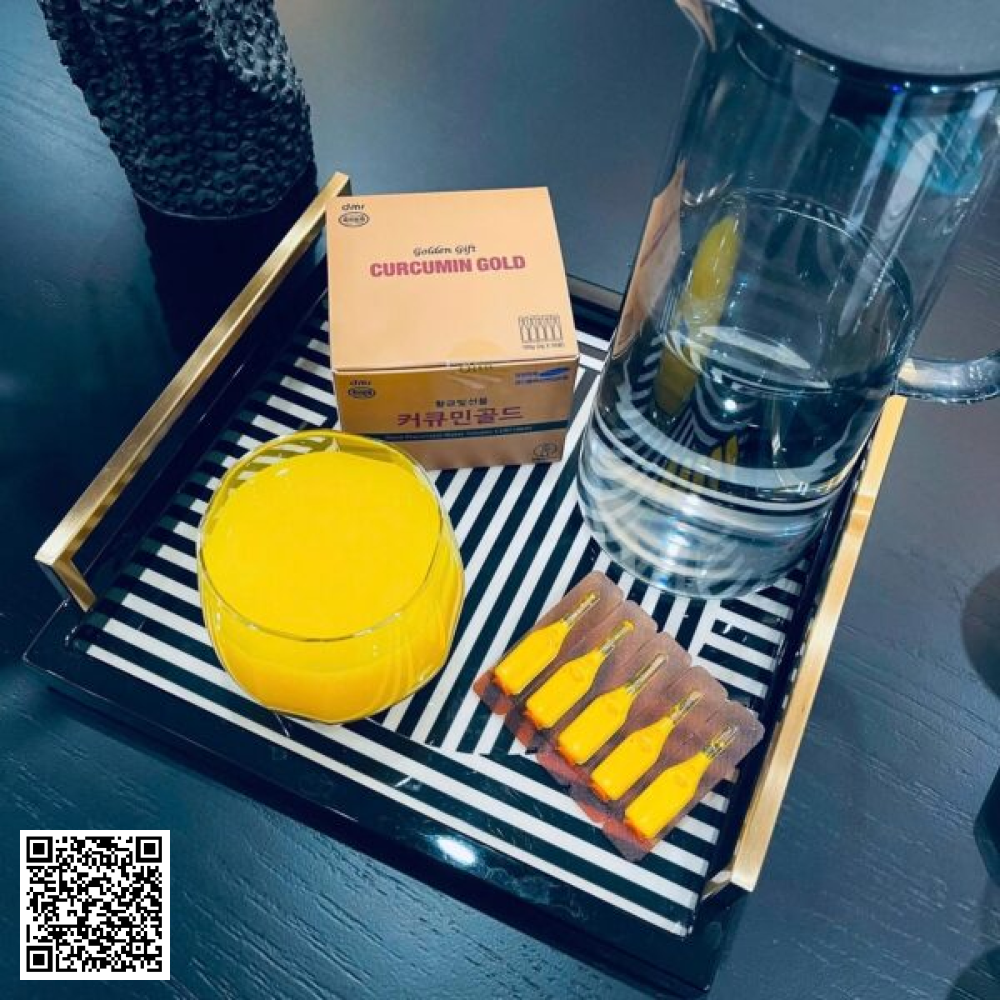 Tinh Chất Nghệ Nano Curcumin Gold Golden Gift Của Hàn Quốc Hộp 50 Tép 
