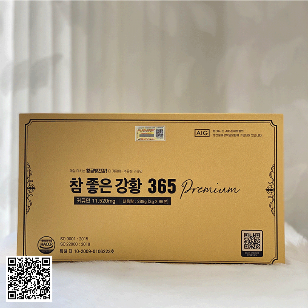 Tinh Nghệ Nano Curcumin 365 Premium Hàn Quốc 96 Tép