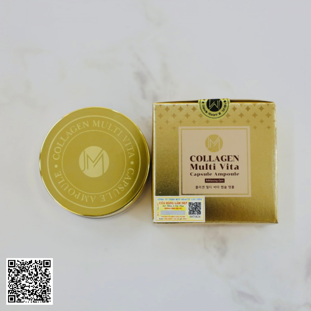 Viên Collagen Tươi Ammud Multi Vita Ampoule Cải Thiện Nếp Nhăn, Trẻ Hóa Da Hàn Quốc 38 Viên