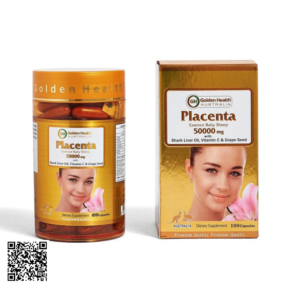 Nhau Thai Cừu Placenta 50.000mg Golden Health Của Úc 100 Viên