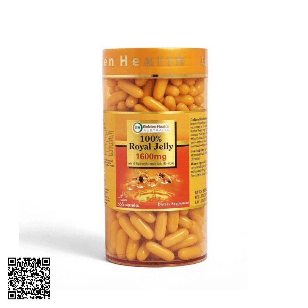 Viên Sữa Ong Chúa 100% Royal Jelly 1600mg Golden Health Của Úc 365caps