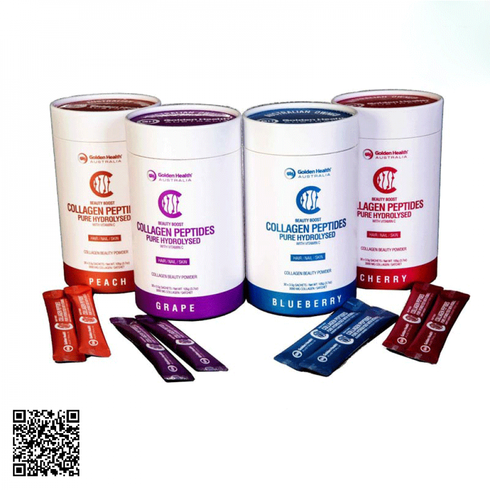 Bột Collagen Peptides Pure hydrolysed Golden Health Của Úc 105g